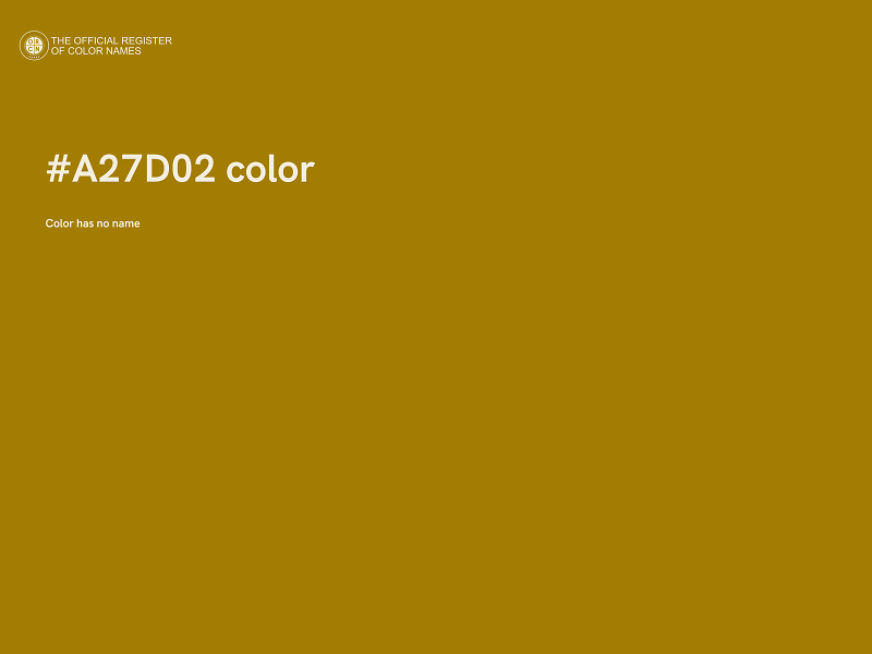 #A27D02 color image