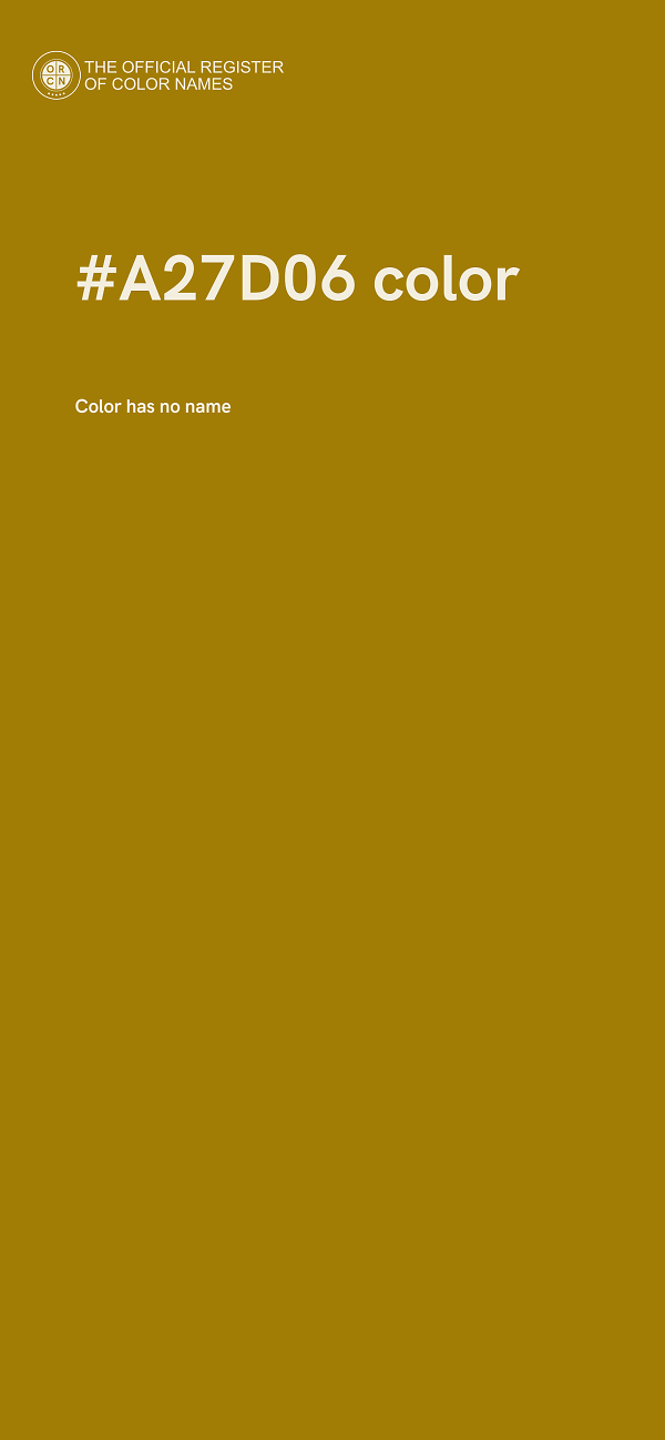 #A27D06 color image