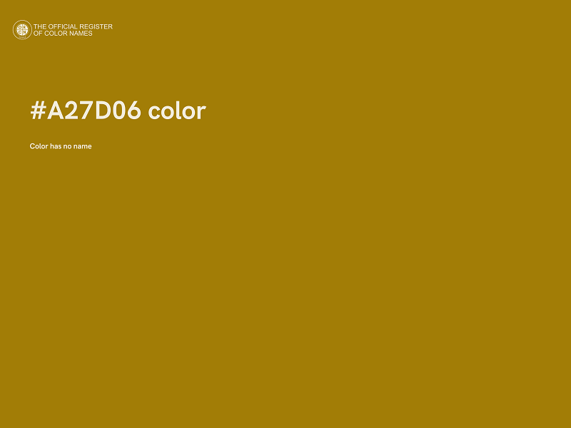 #A27D06 color image