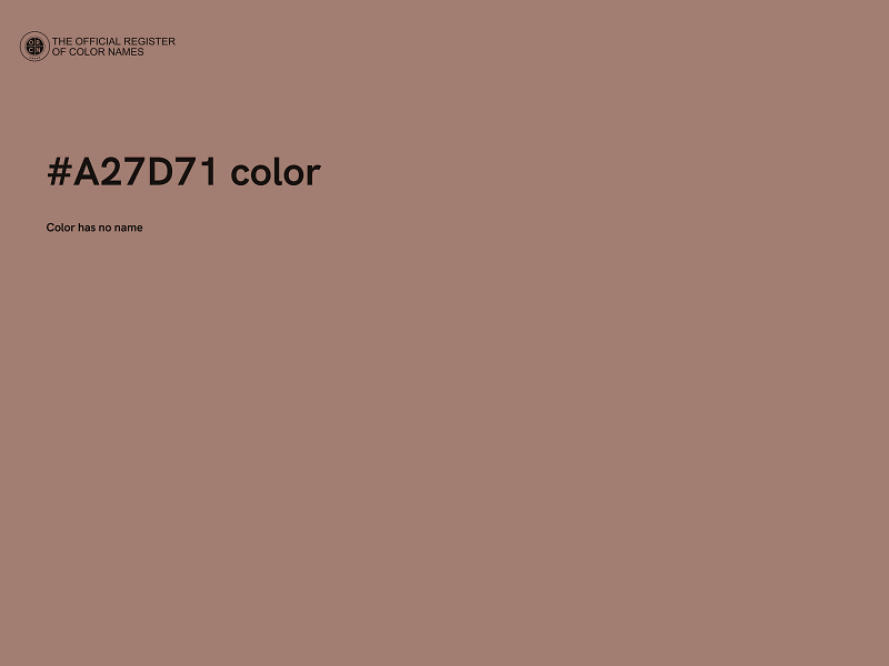 #A27D71 color image