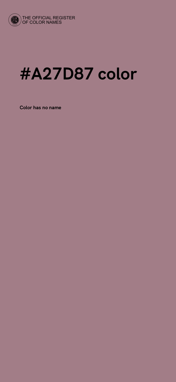 #A27D87 color image