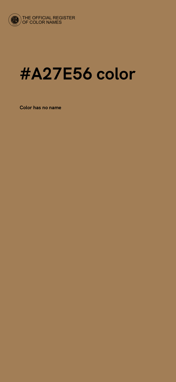 #A27E56 color image