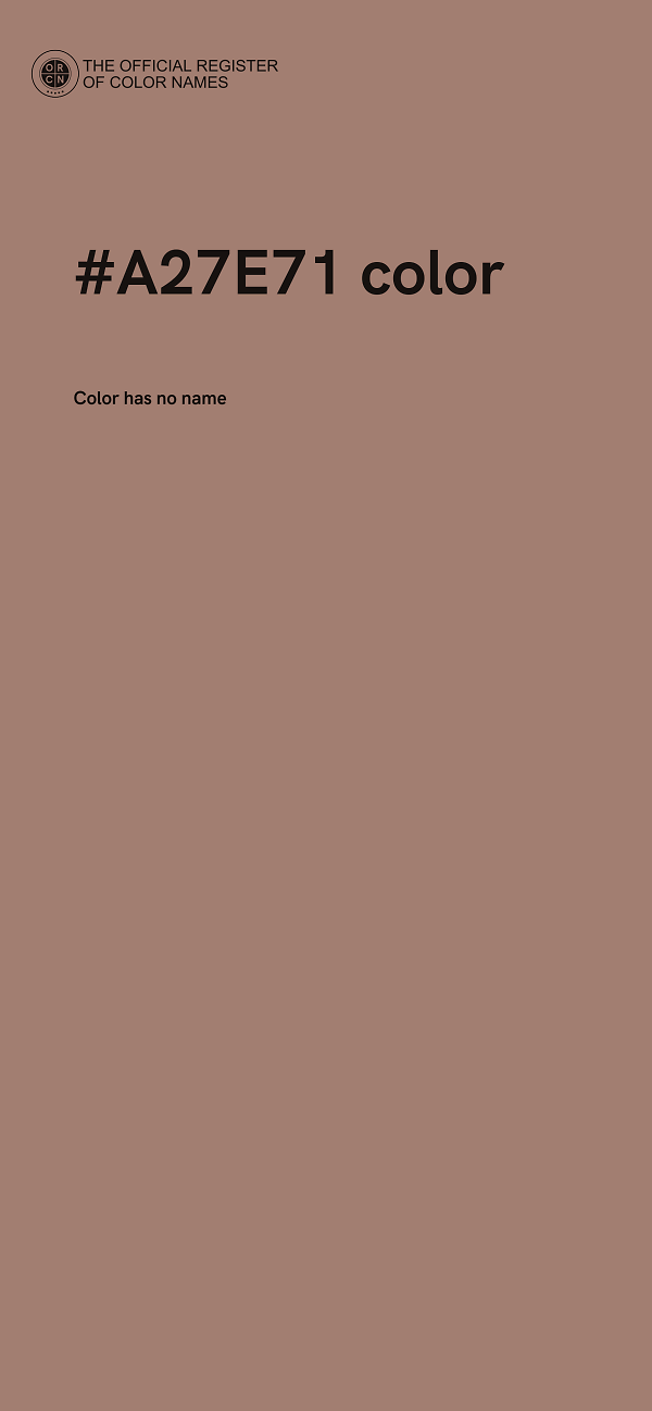 #A27E71 color image