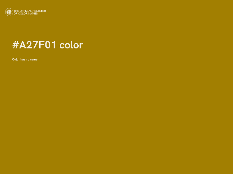 #A27F01 color image