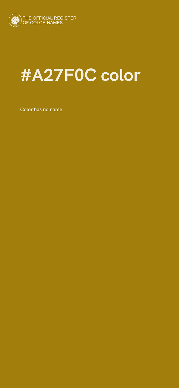 #A27F0C color image