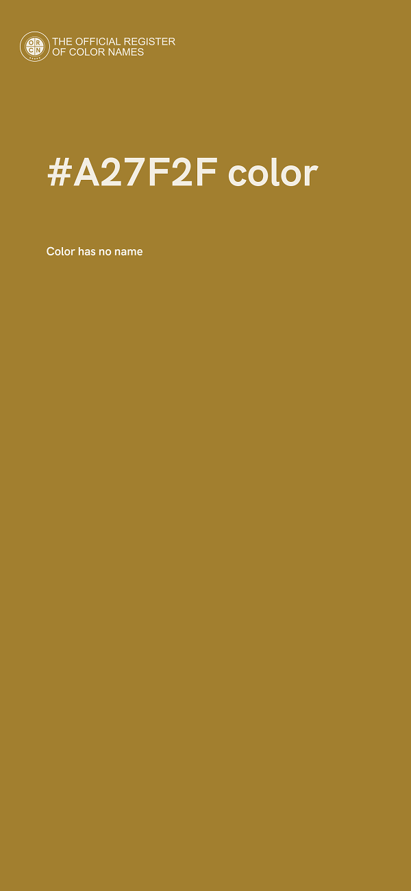 #A27F2F color image