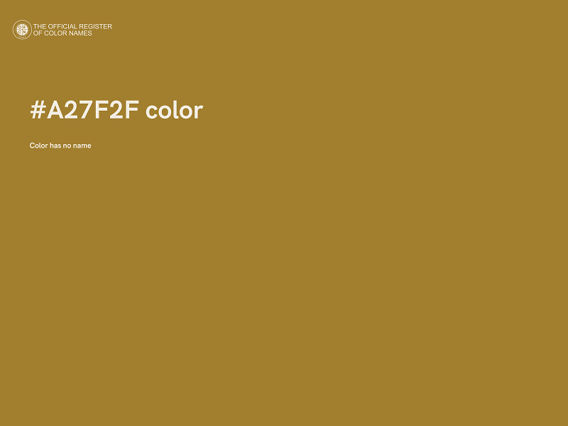 #A27F2F color image