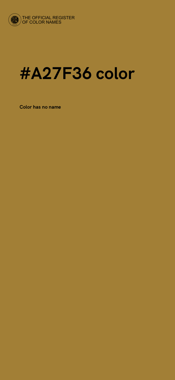 #A27F36 color image