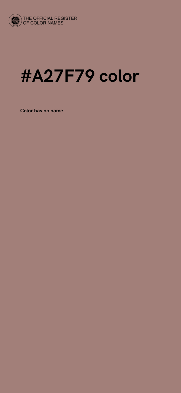 #A27F79 color image