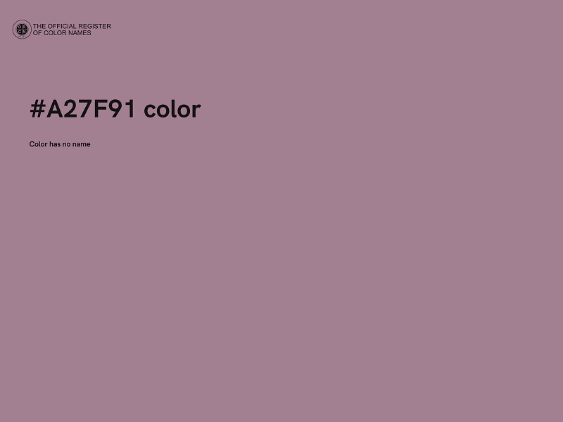 #A27F91 color image