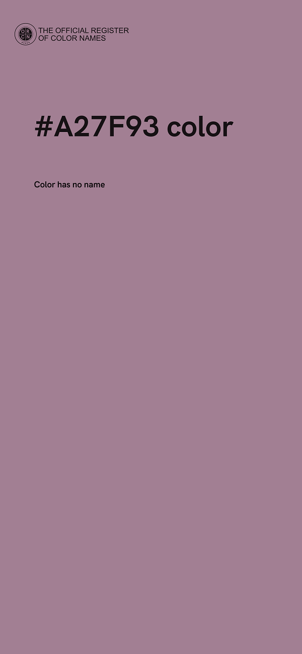 #A27F93 color image