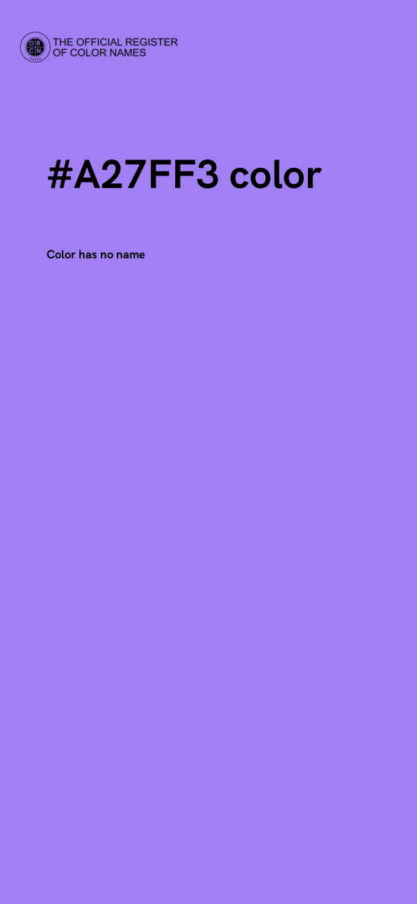 #A27FF3 color image