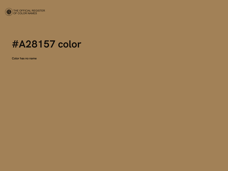 #A28157 color image
