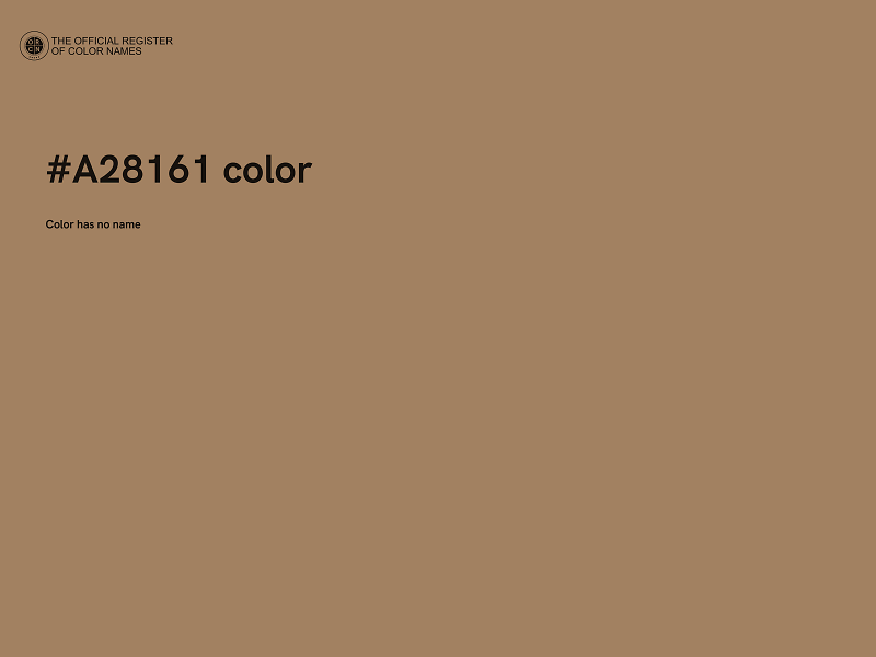 #A28161 color image