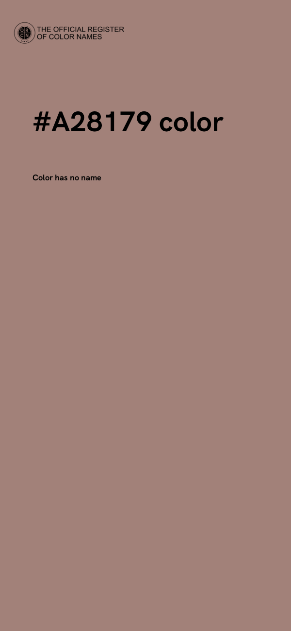 #A28179 color image