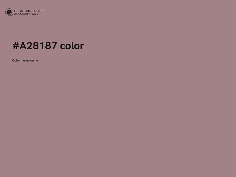 #A28187 color image