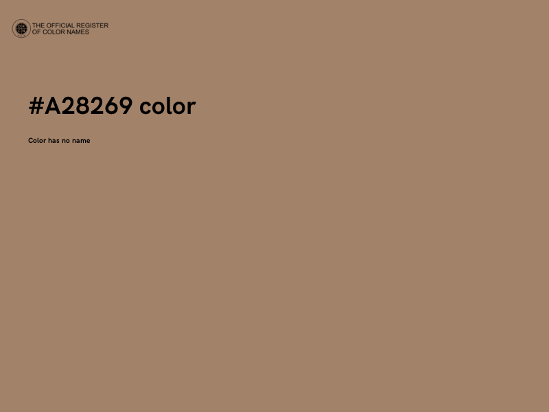 #A28269 color image