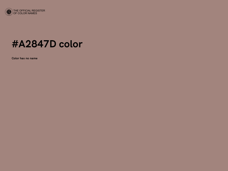 #A2847D color image