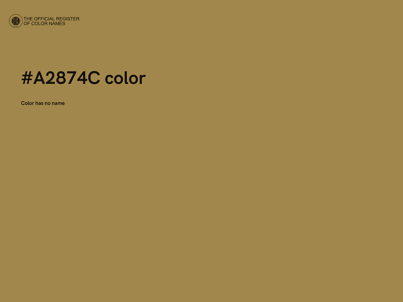 #A2874C color image