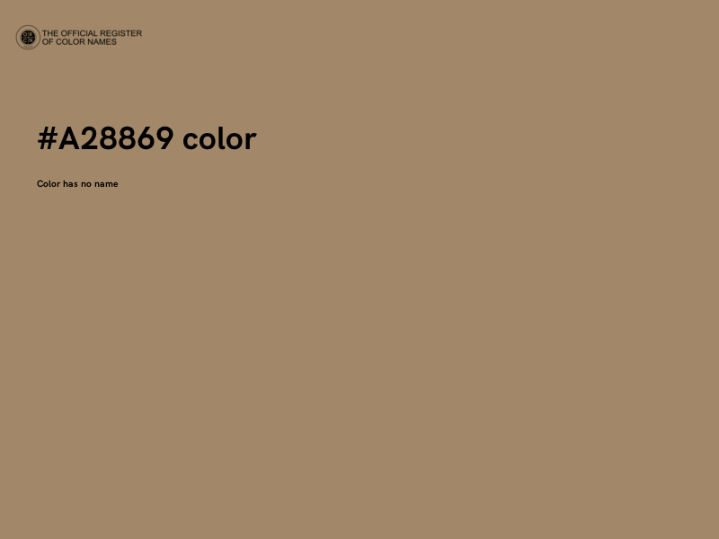 #A28869 color image