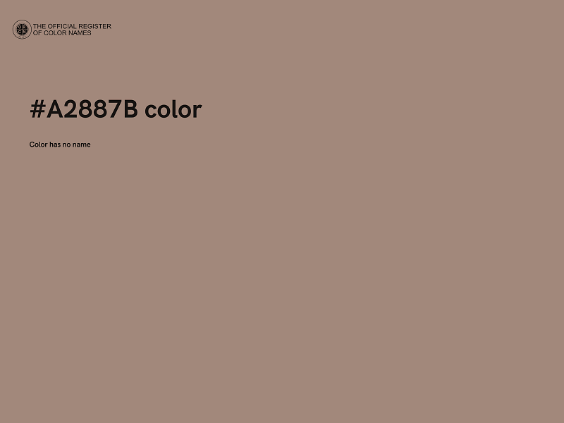 #A2887B color image