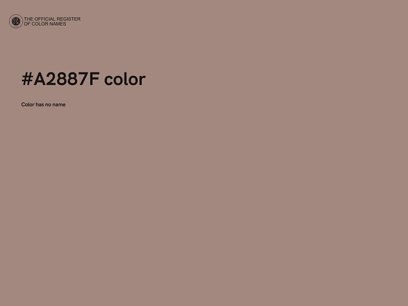 #A2887F color image