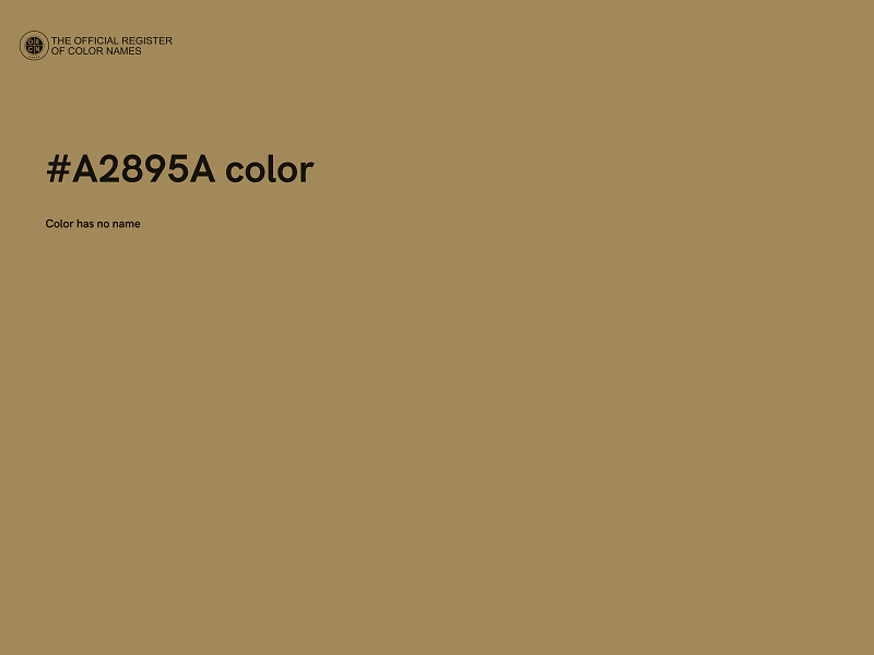 #A2895A color image