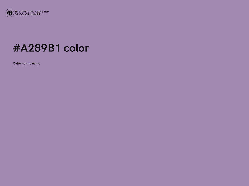 #A289B1 color image