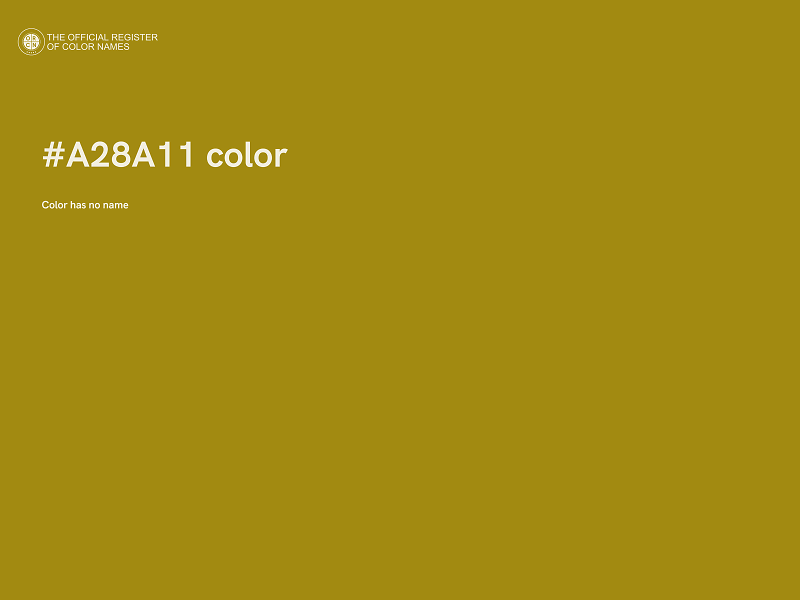 #A28A11 color image