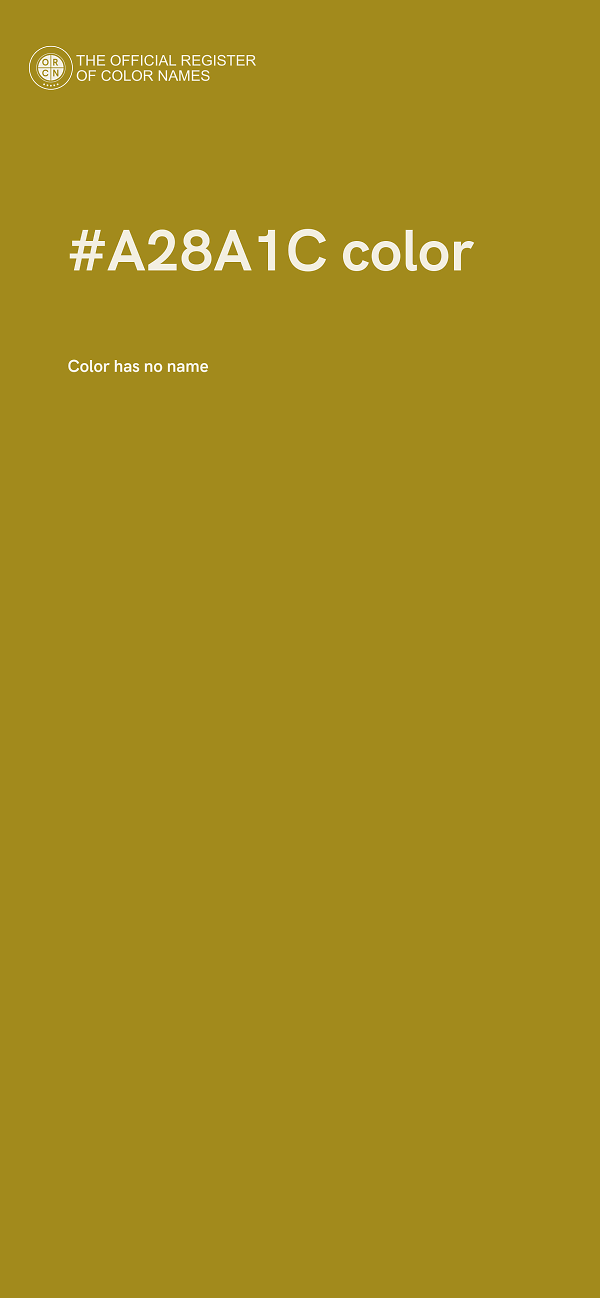 #A28A1C color image