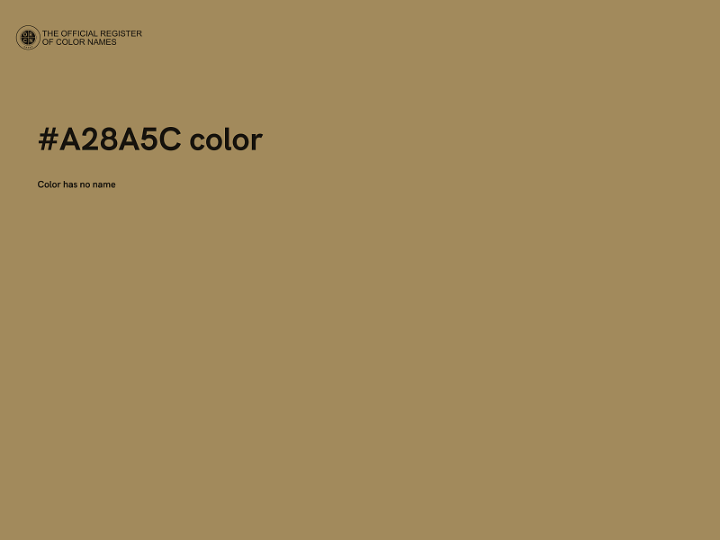 #A28A5C color image