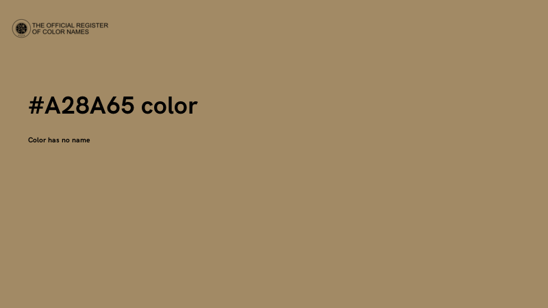 #A28A65 color image