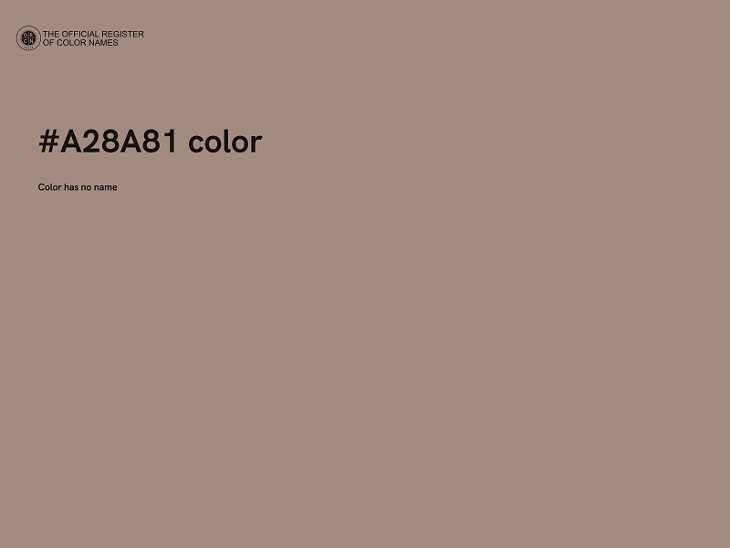 #A28A81 color image