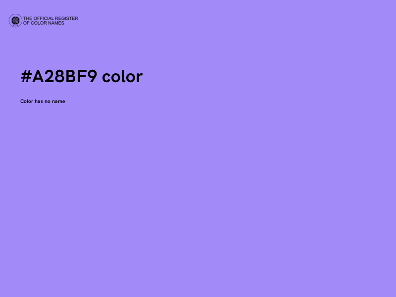 #A28BF9 color image