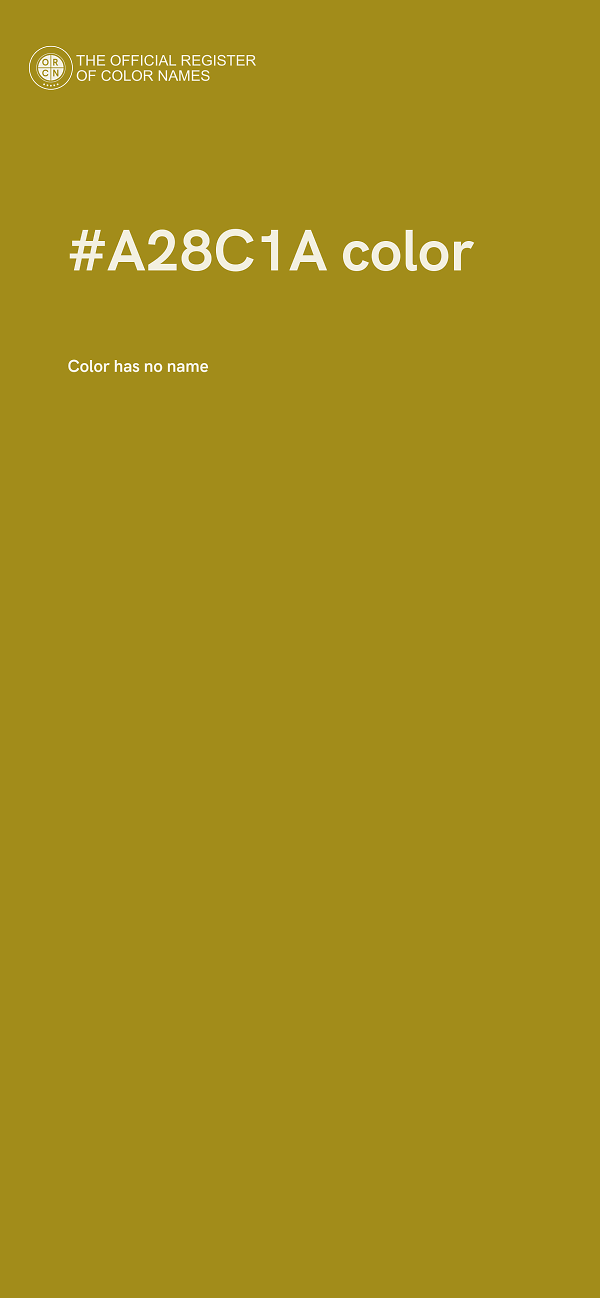 #A28C1A color image
