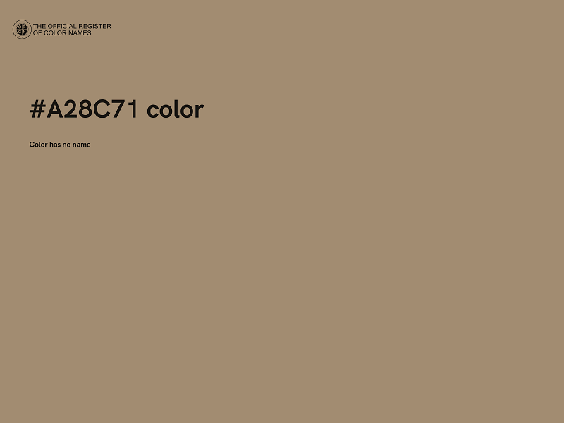 #A28C71 color image