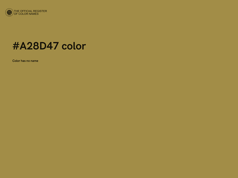 #A28D47 color image