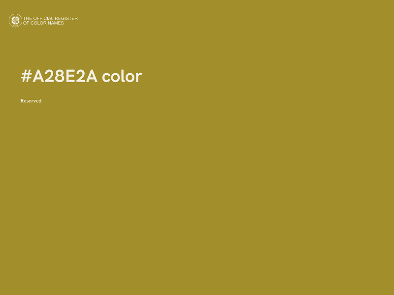 #A28E2A color image