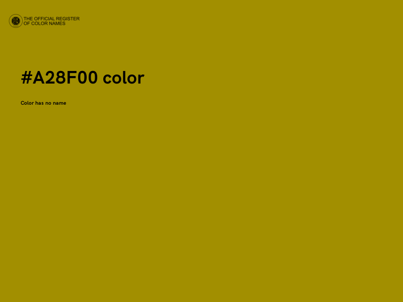 #A28F00 color image