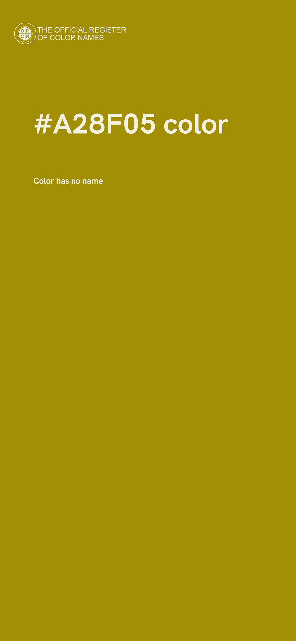 #A28F05 color image