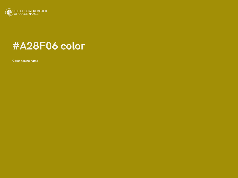 #A28F06 color image