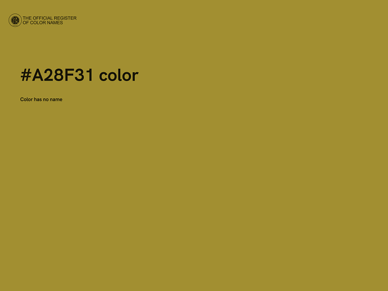 #A28F31 color image