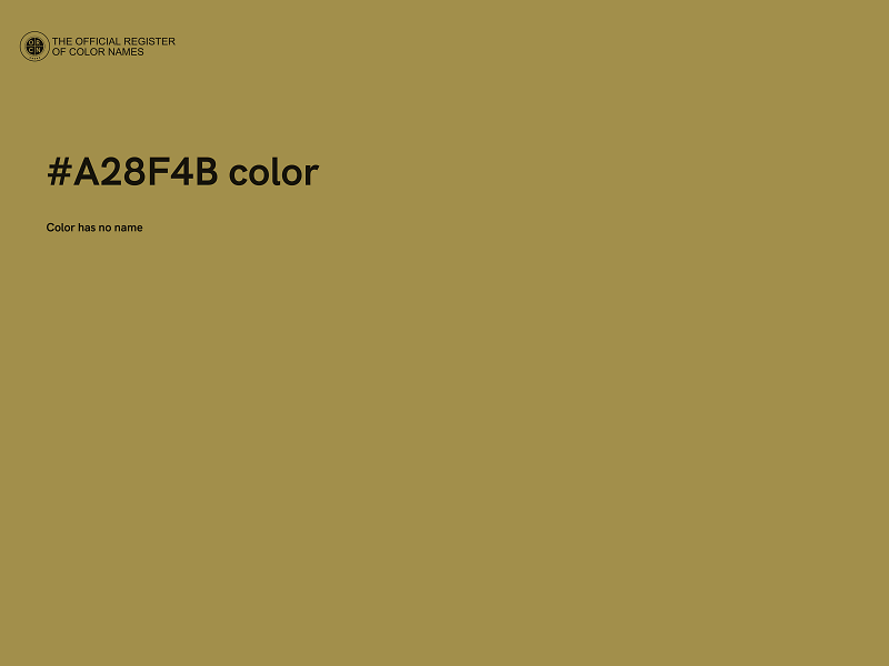 #A28F4B color image