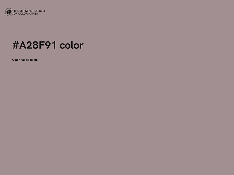 #A28F91 color image