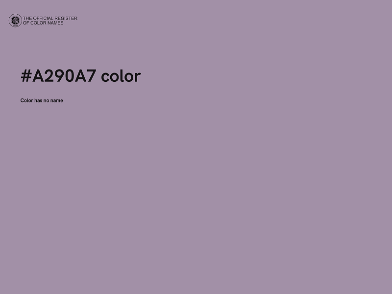 #A290A7 color image