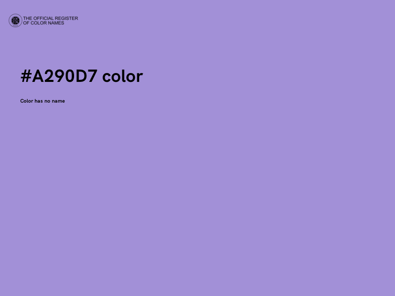 #A290D7 color image