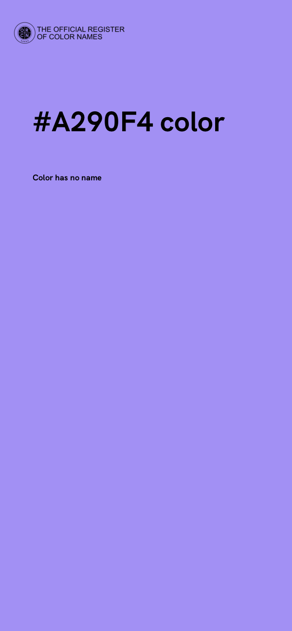 #A290F4 color image