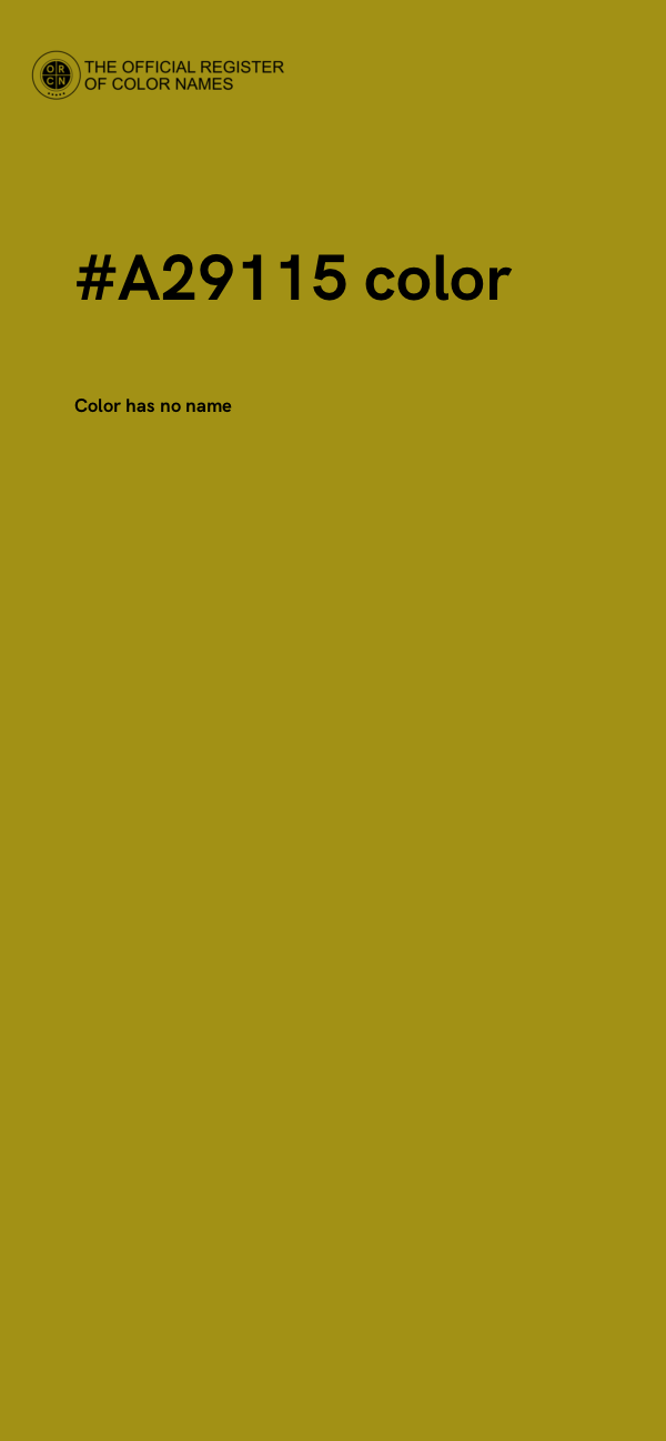 #A29115 color image