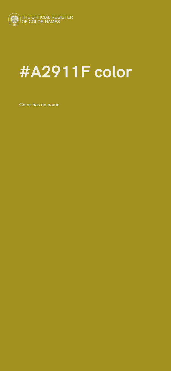 #A2911F color image
