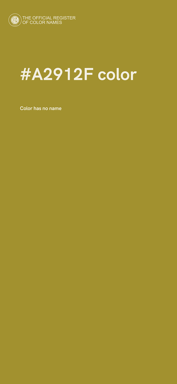 #A2912F color image